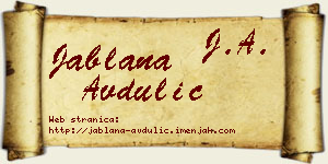 Jablana Avdulić vizit kartica